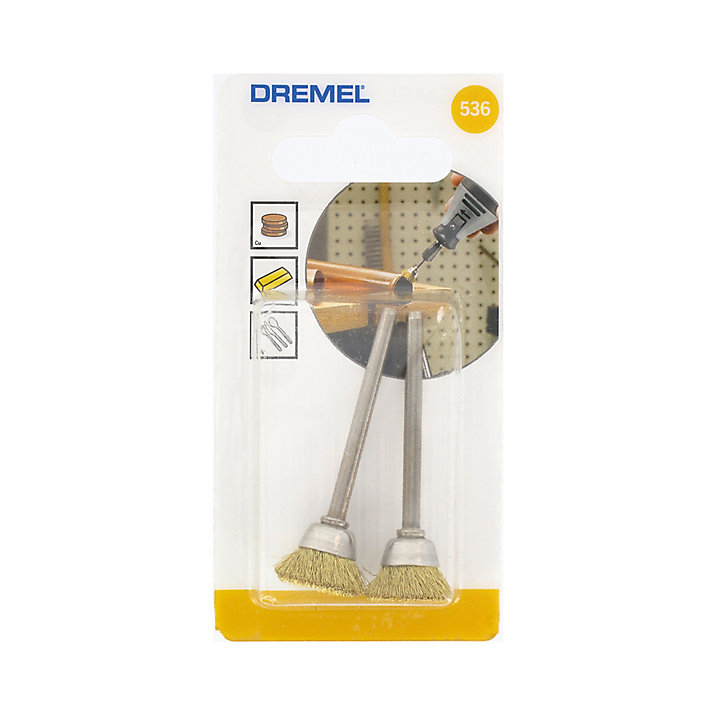 2 brosses en laiton Dremel 13 mm