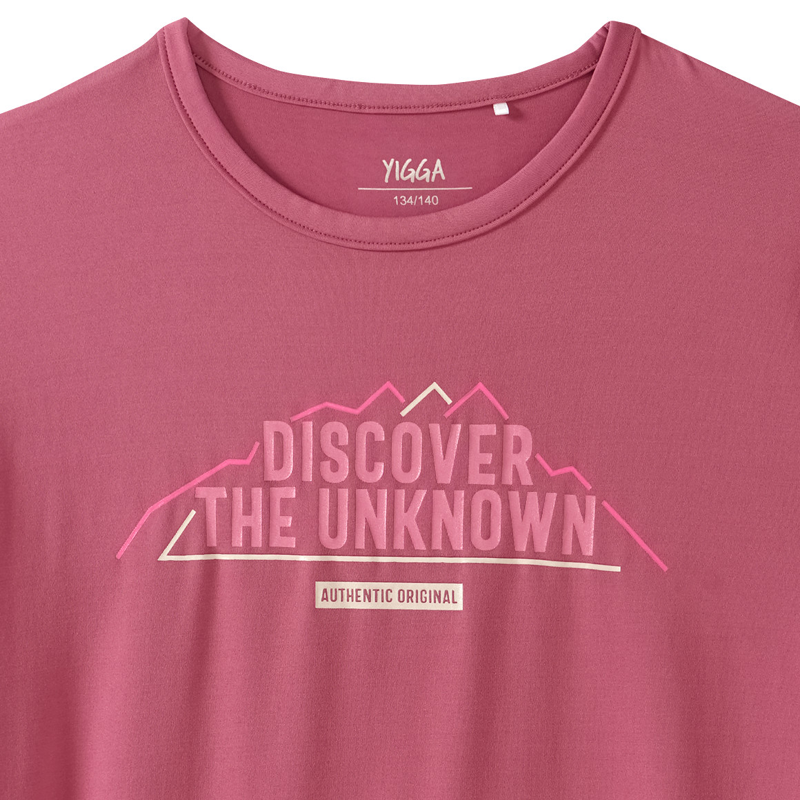 Yigga Mädchen T-Shirt mit Berg-Motiv beere