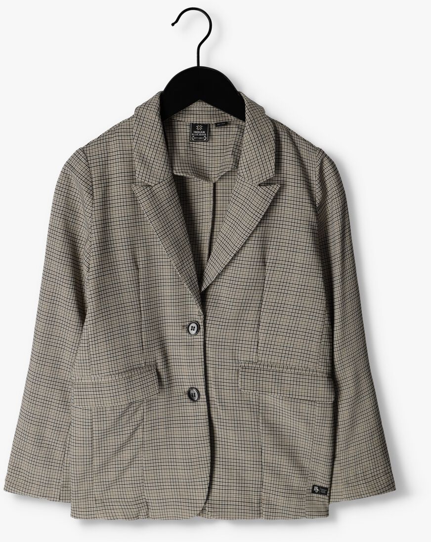 INDIAN BLUE JEANS beige indian blue jeans blazer oversized colbert check