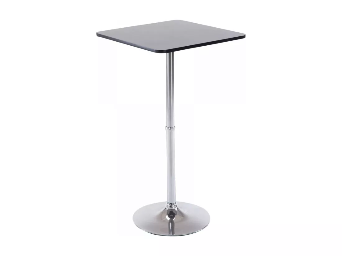 Table haute - carré - Bois - 60 x 60 cm - Noir - eckig