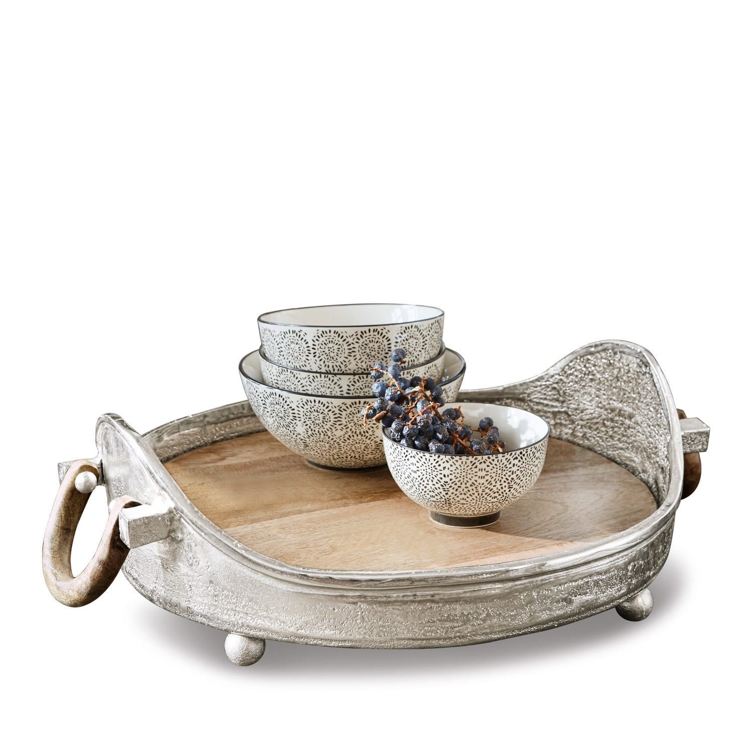 Tablett Louvil silber