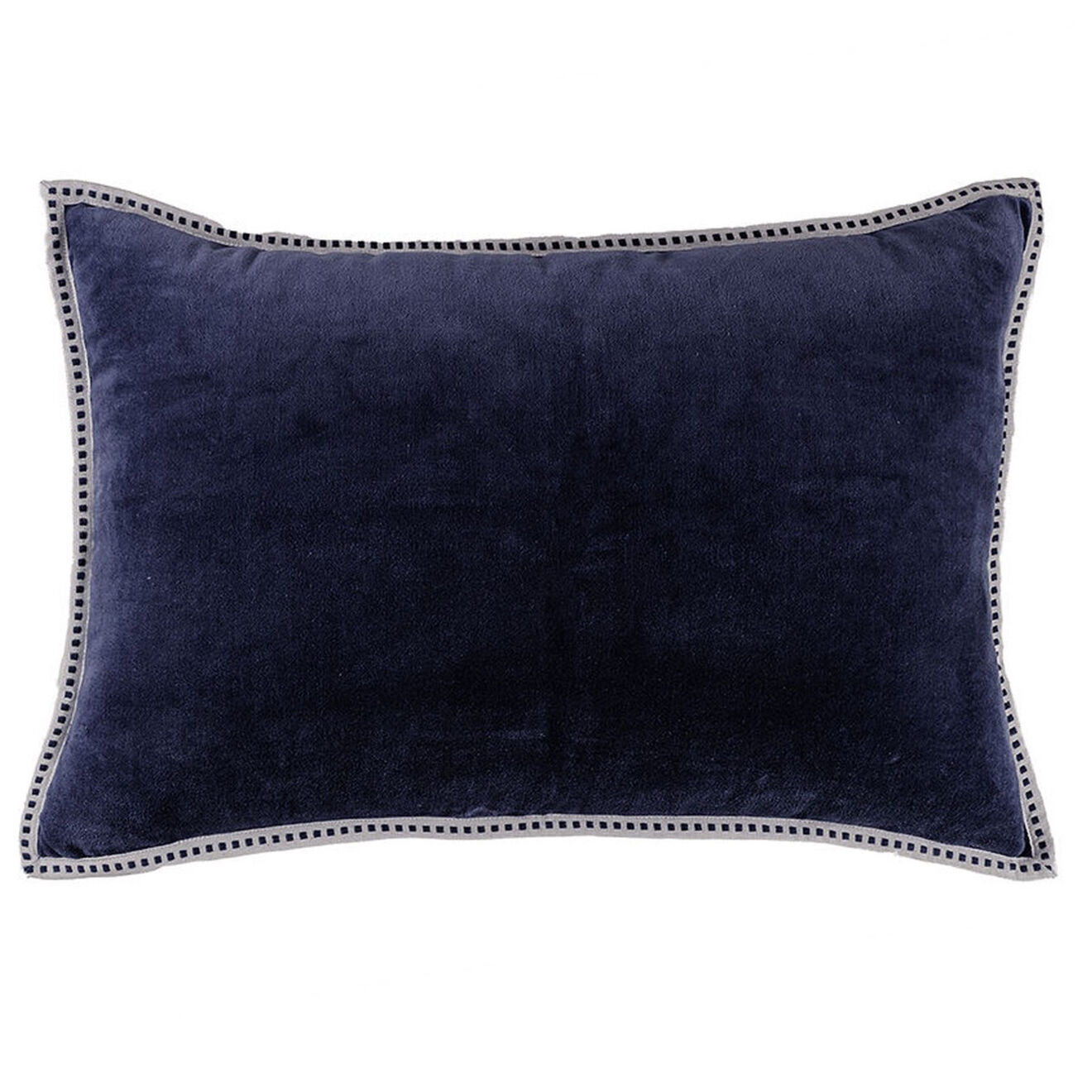 Febronie Housse de coussin velours Ella bleu nuit