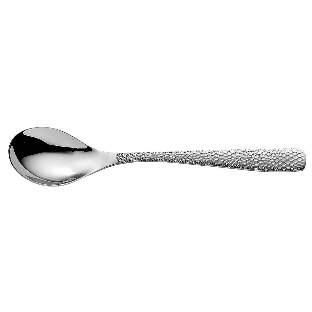 Cuillère à soupe inox motif poinçon relief gamme EMPREINTE