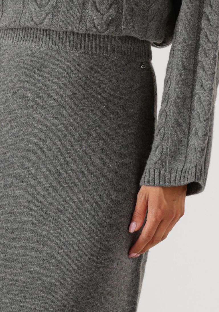 grijze mos mosh midirok mmbryndis knit skirt