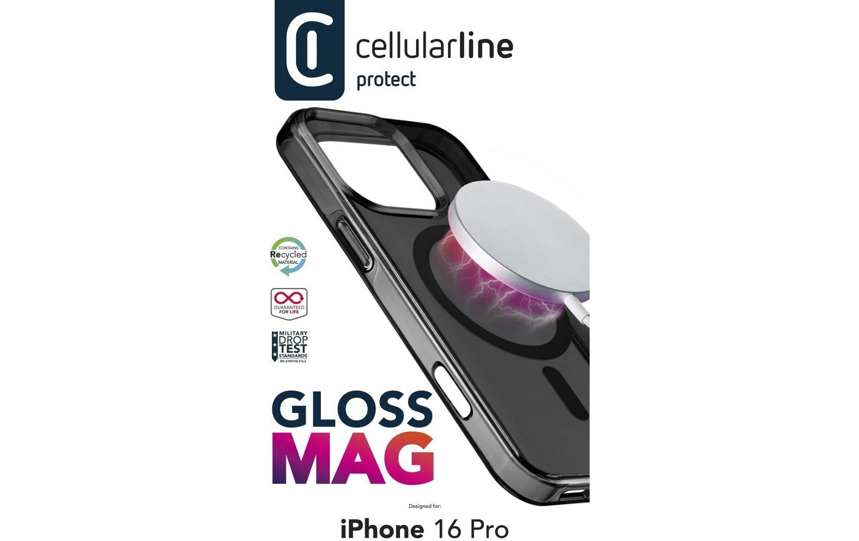 Back Cover Gloss Case iPhone 16 Pro BlackSchutzhülle für das Apple iPhone 16 Pro