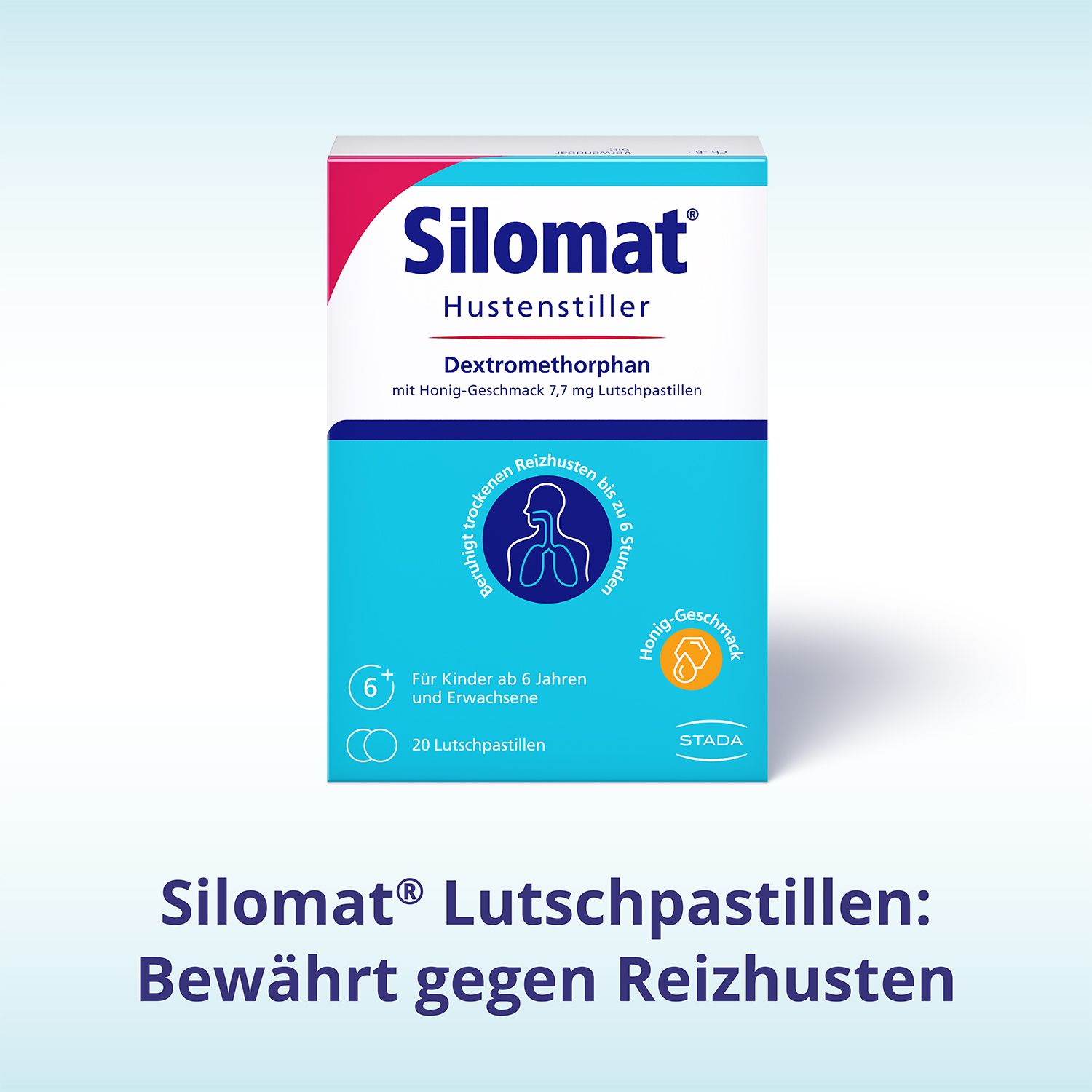 SILOMAT Hustenstiller Lutschpastillen mit Honiggeschmack, mit Dextromethorphan gegen Reizhusten