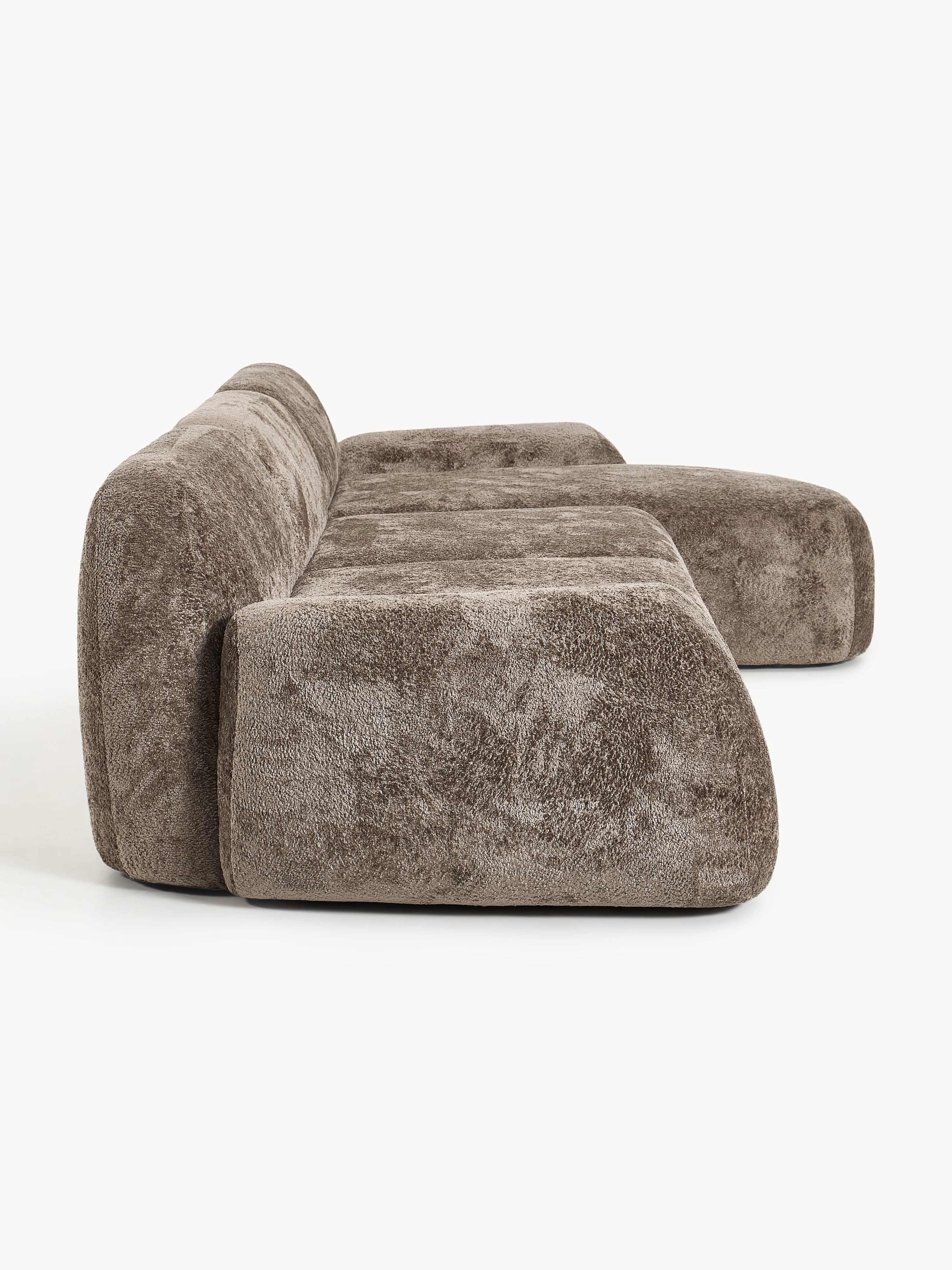 Modulaire teddy-bouclé hoekbank Wolke (4-zits)