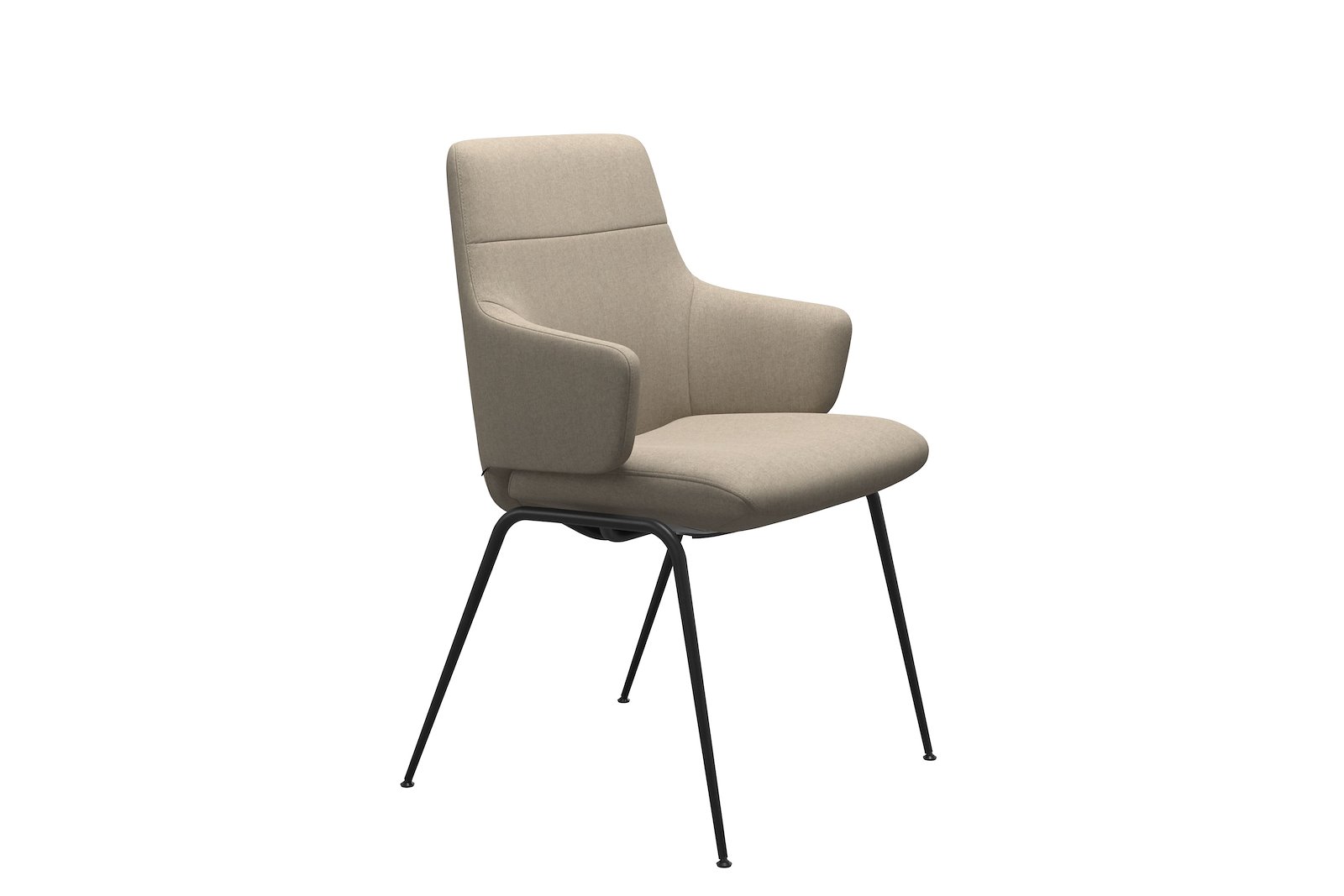 Chilli spisestol Tekstil Calido - Light Beige - Sort