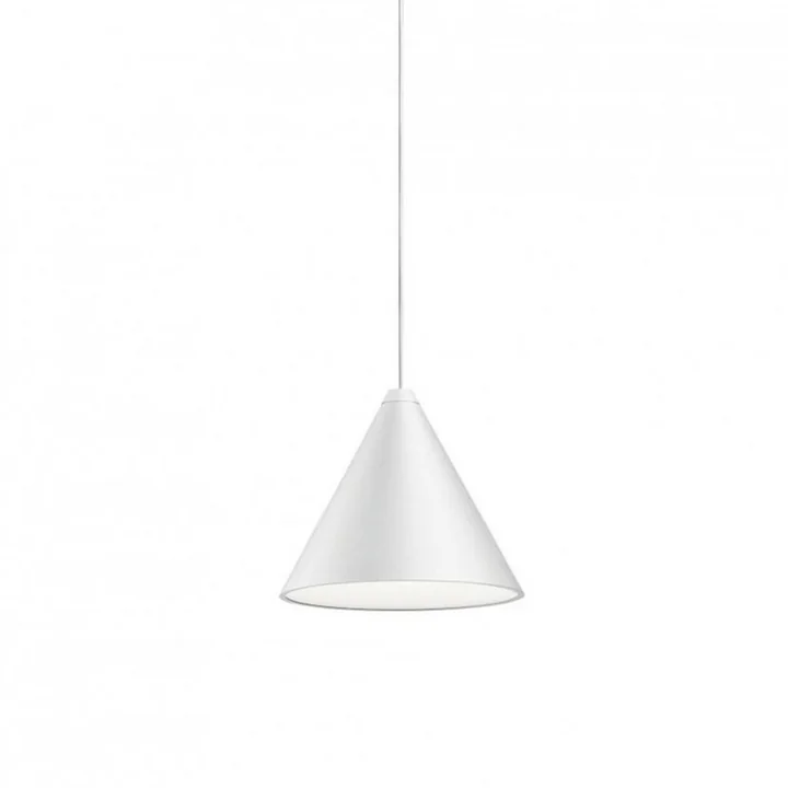 Flos - String Light Pendelleuchte, Kegelkopf, Kabellänge: 12 m, weiss
