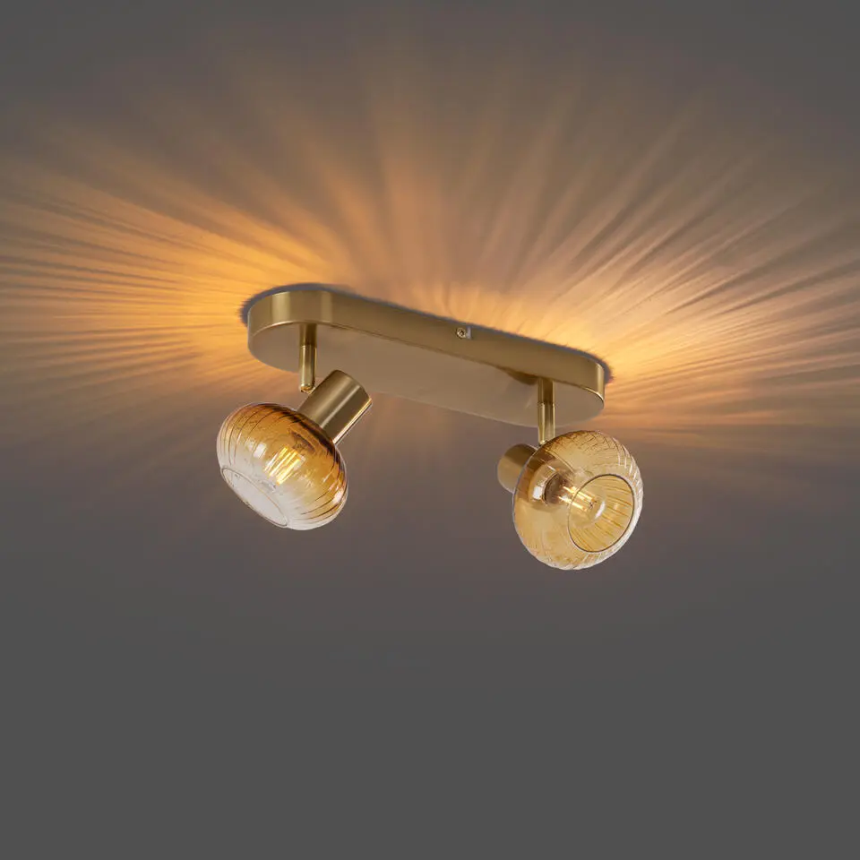 Qazqa opbouwspots teddy goudkleurig e14