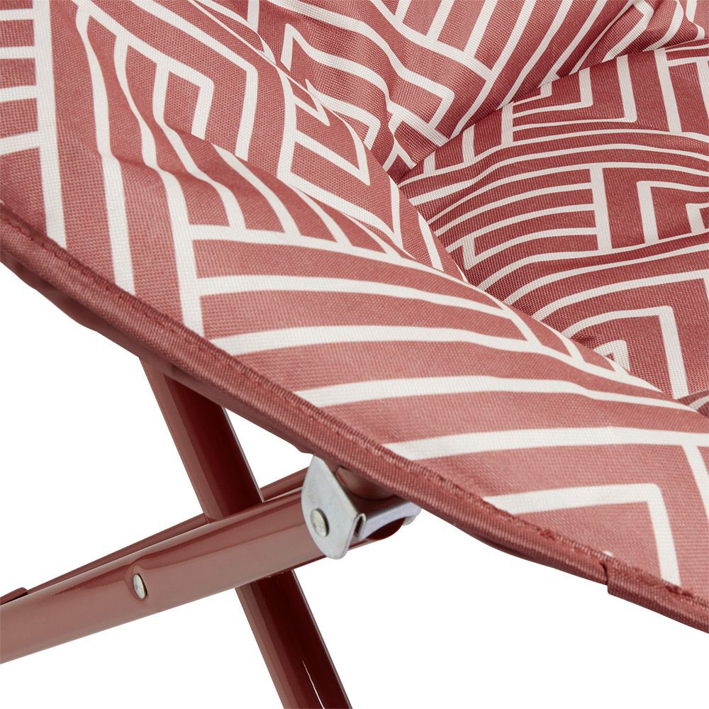 Loveuse Curaçao Manarola imprimé géométrique terracotta et blanc