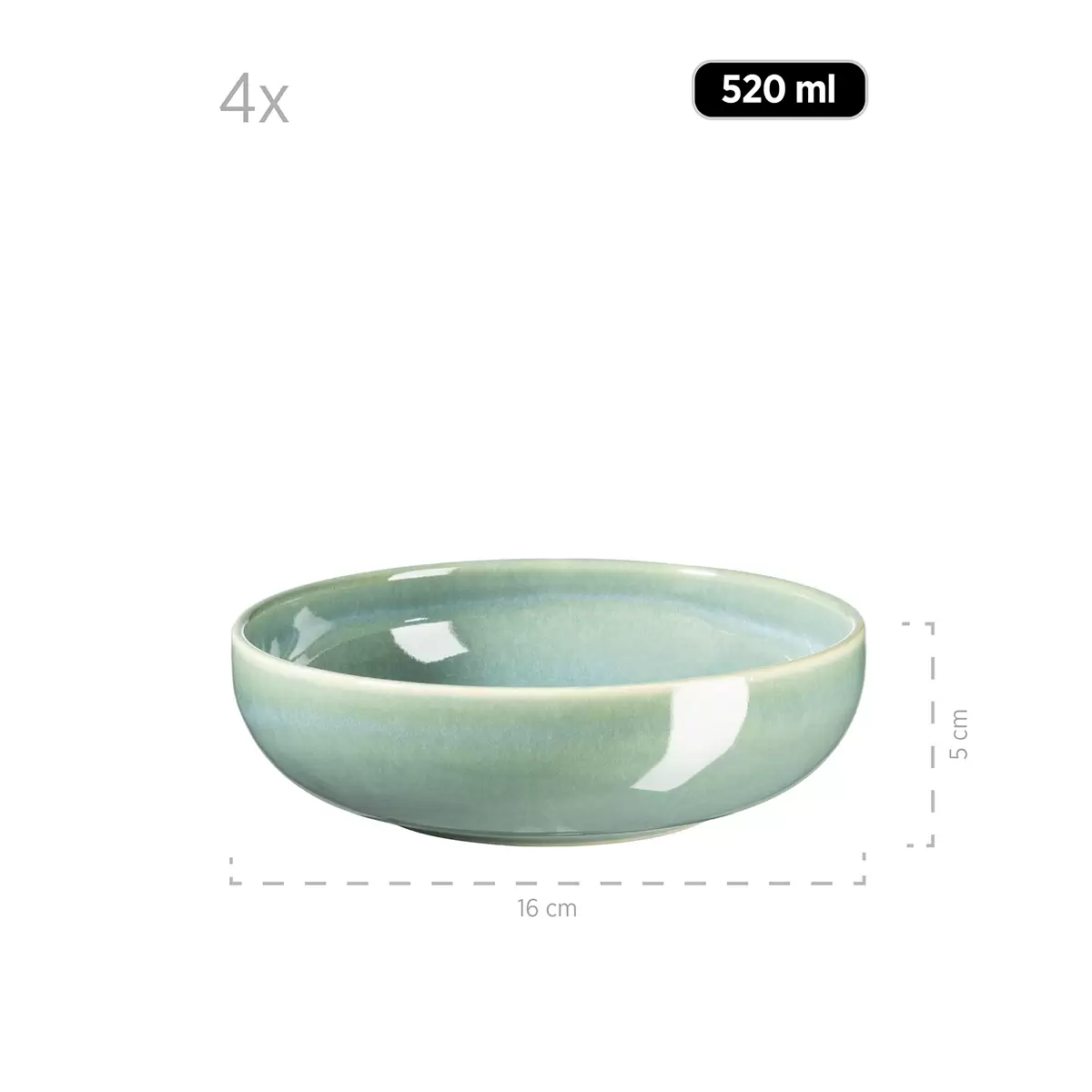 Bowl Set 5tlg. ELINA UNO grün