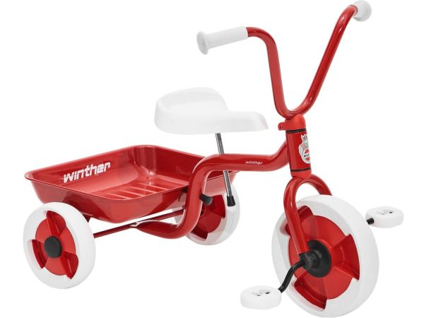 Winther Trehjulet Cykel m. Tiplad, Rød