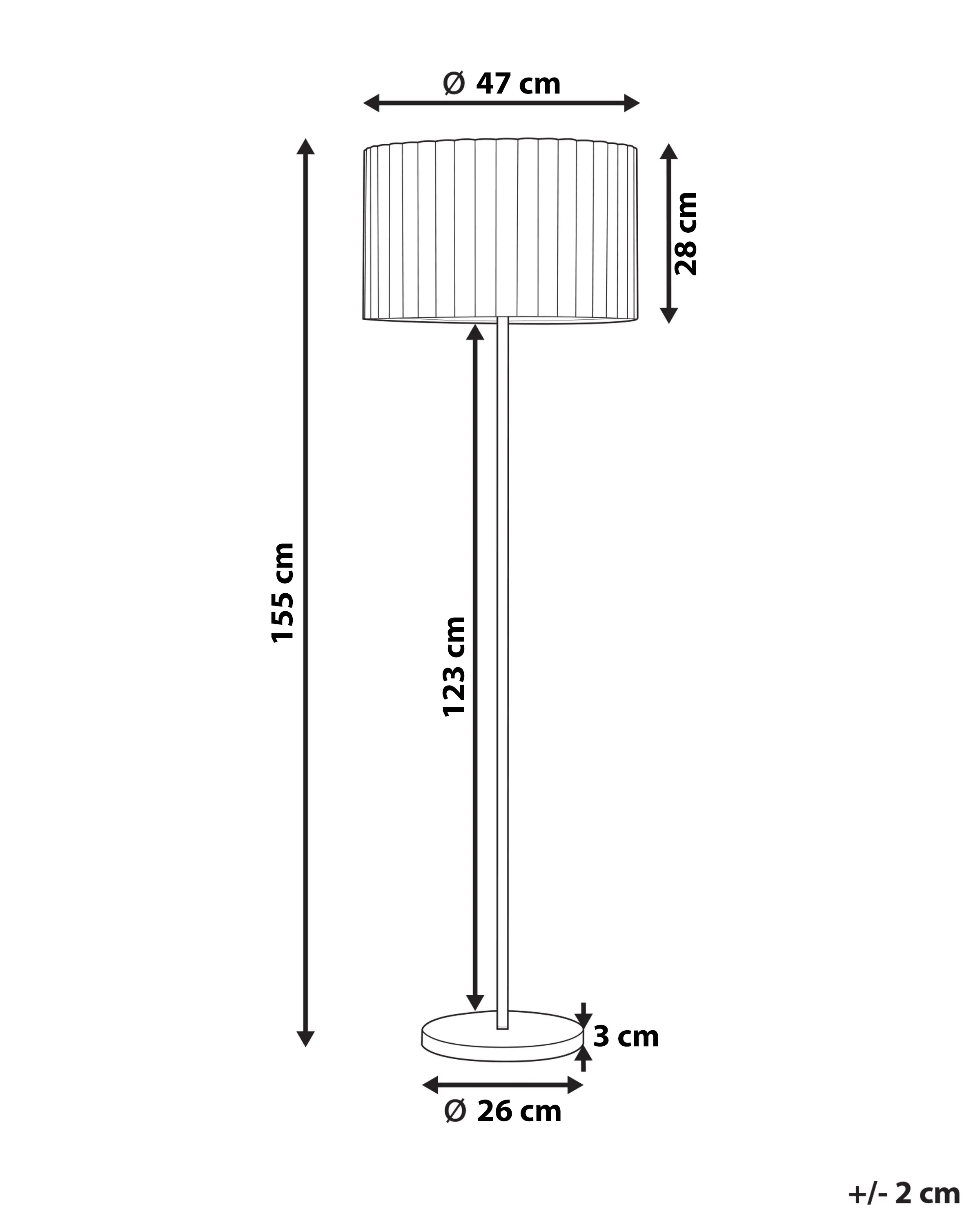 Staande lamp LOURENS Metaal Lichtbruin