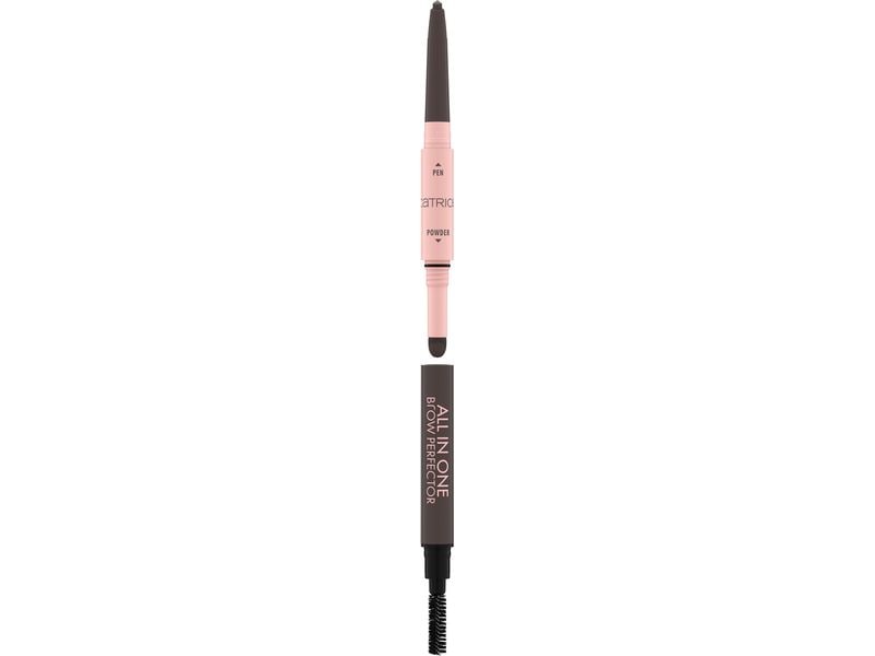 Catrice Augenbrauenstift All In One Brow Perfector 030 Dark Präziser 3 in 1-Augenbrauenstift mit Augenbrauenpuder und Bürste in Dunkelbraun