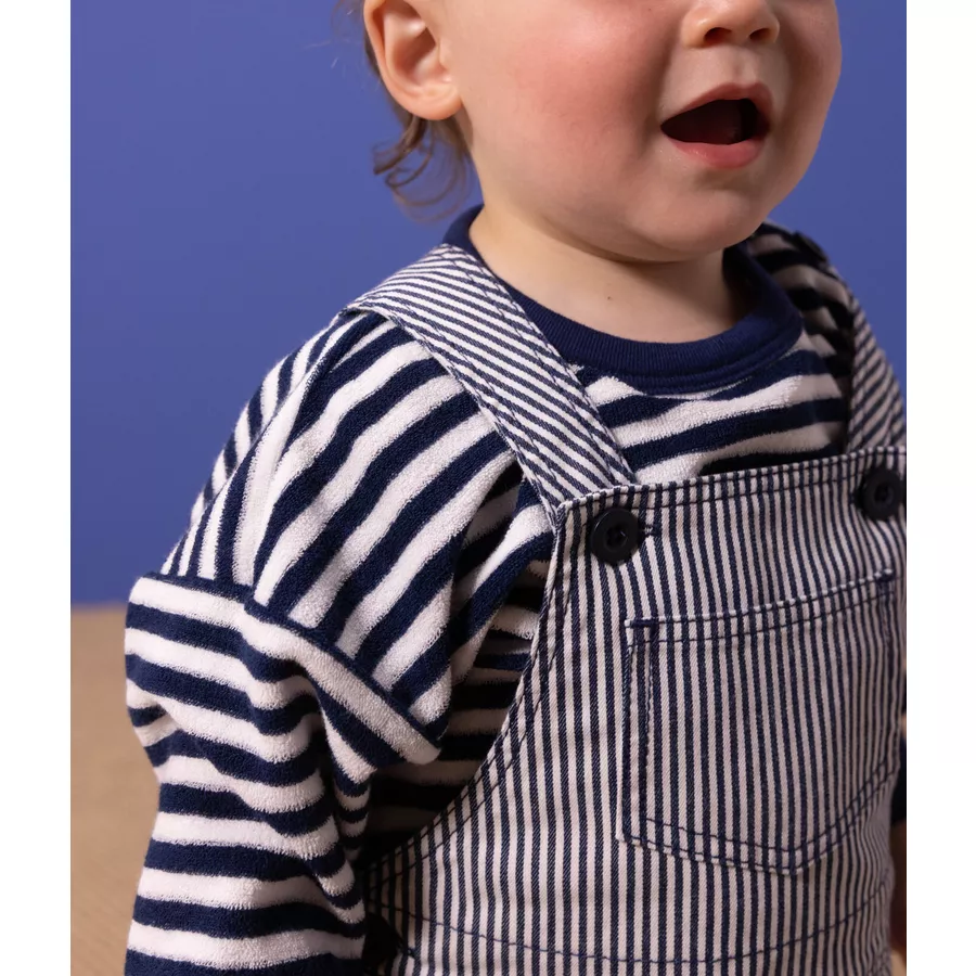 Petit Bateau Kurz-Latzhose Blau Medieval