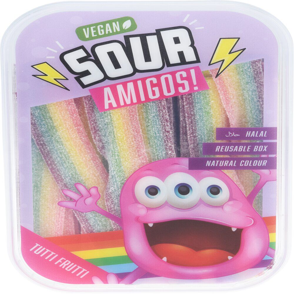 Bonbon acidulé halal et vegan goût tutti frutti 310gr
