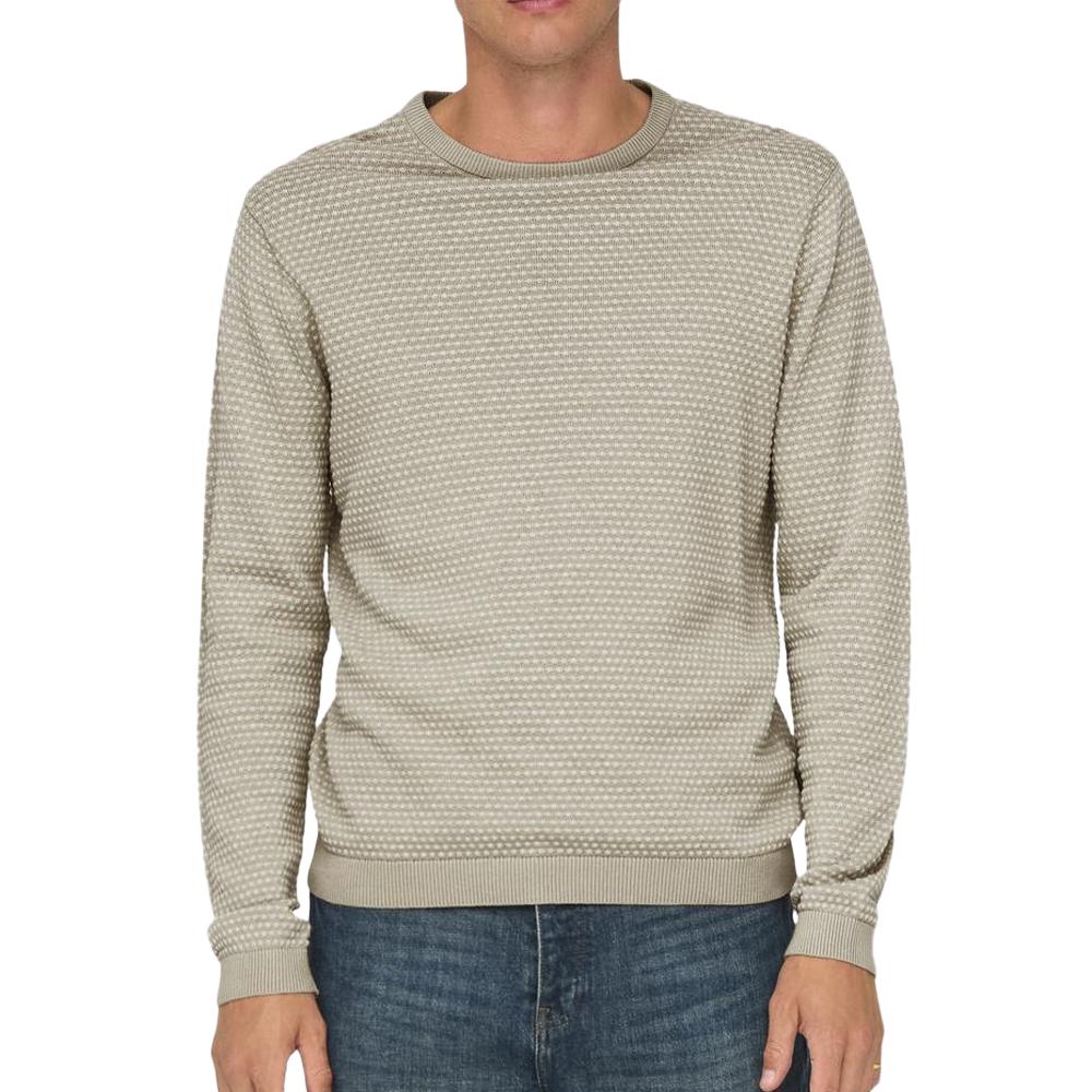 Only & Sons Pull Beige Homme Only & Sons Tapa Reg 12