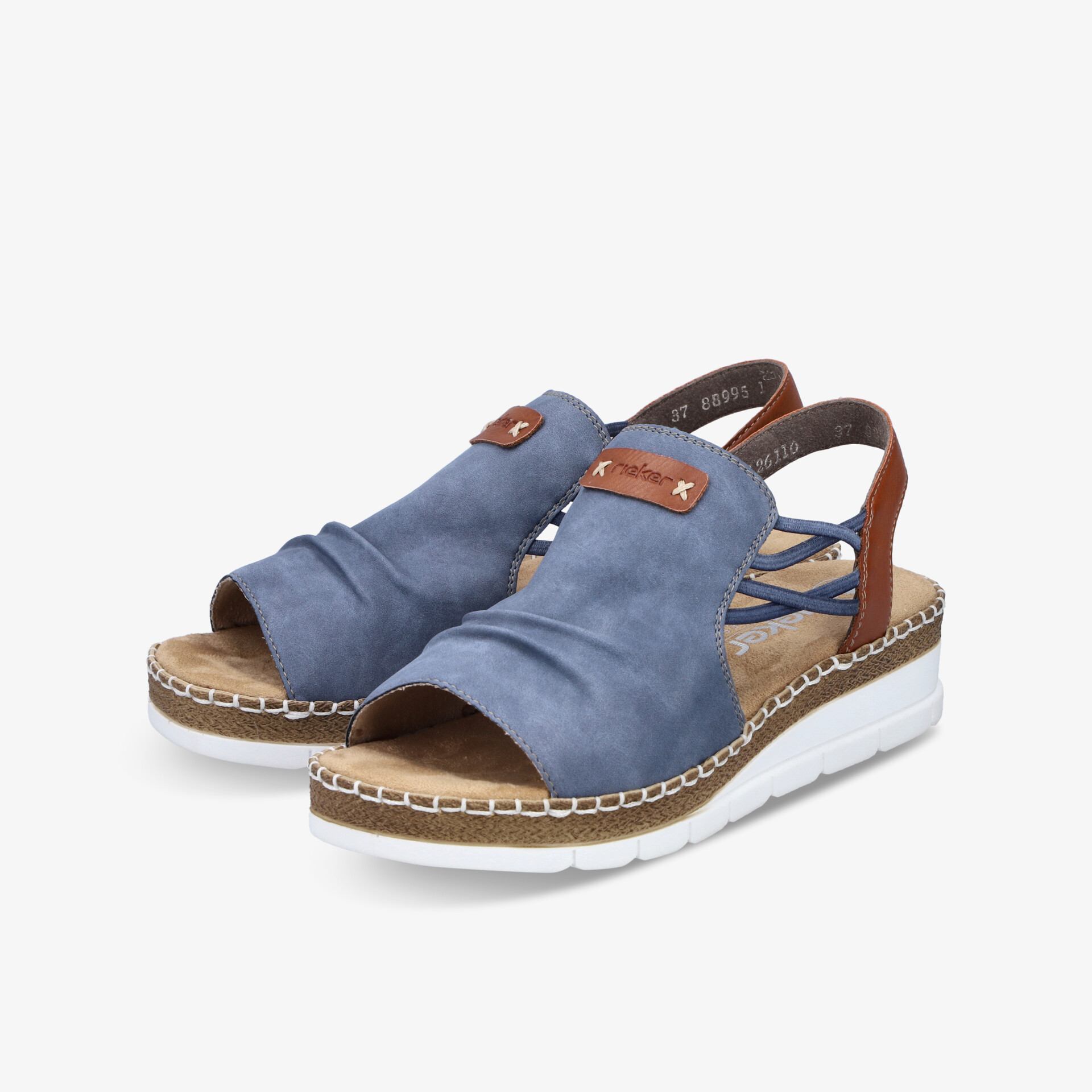 rieker Damen Keilsandalen blau