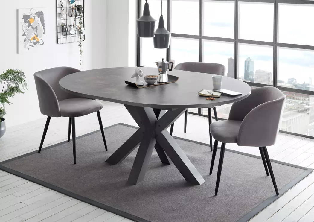 Esstisch mit Auszug Big System Ø 110/150 cm