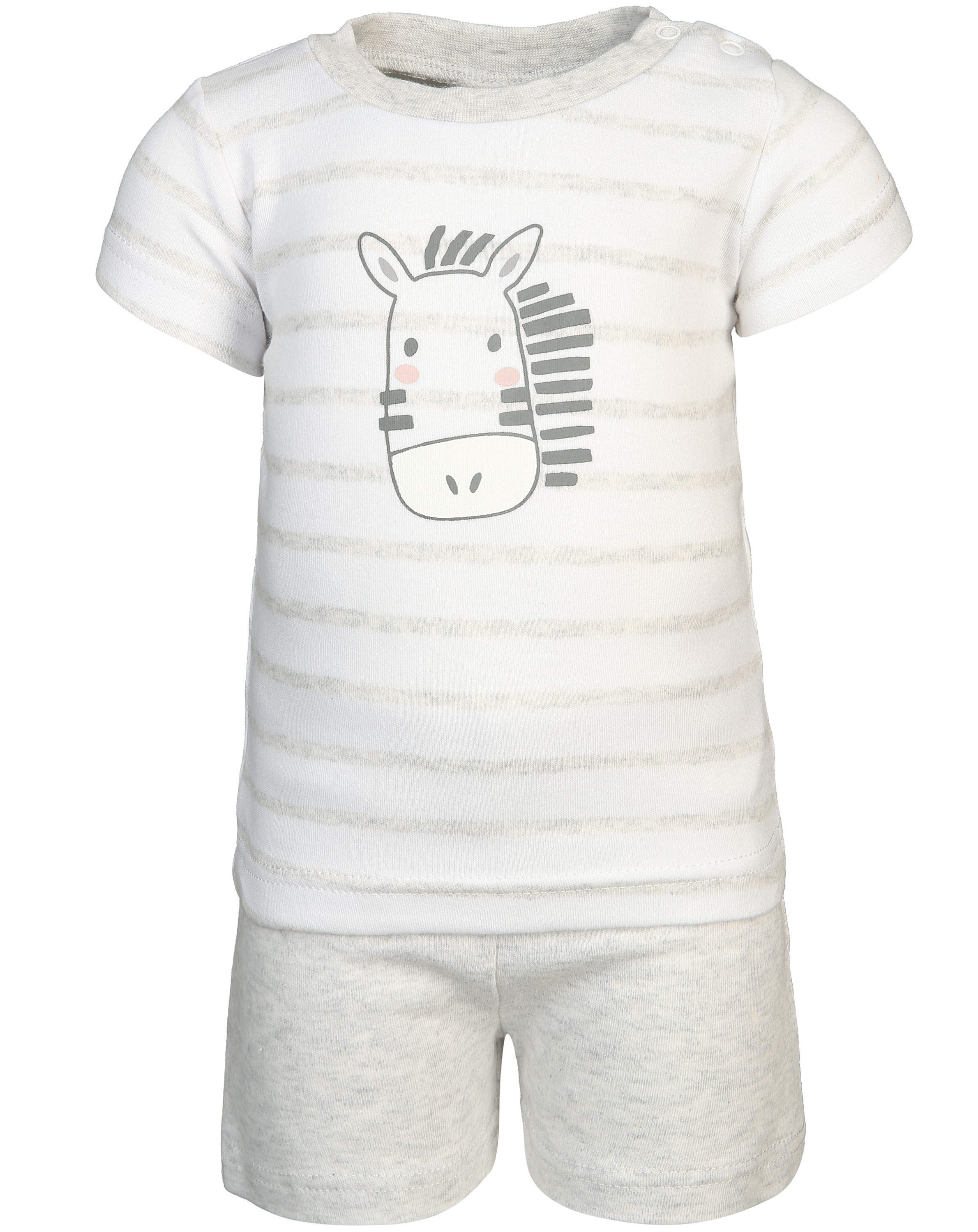 T-Shirt ZEBRA mit Shorts in hellgrau