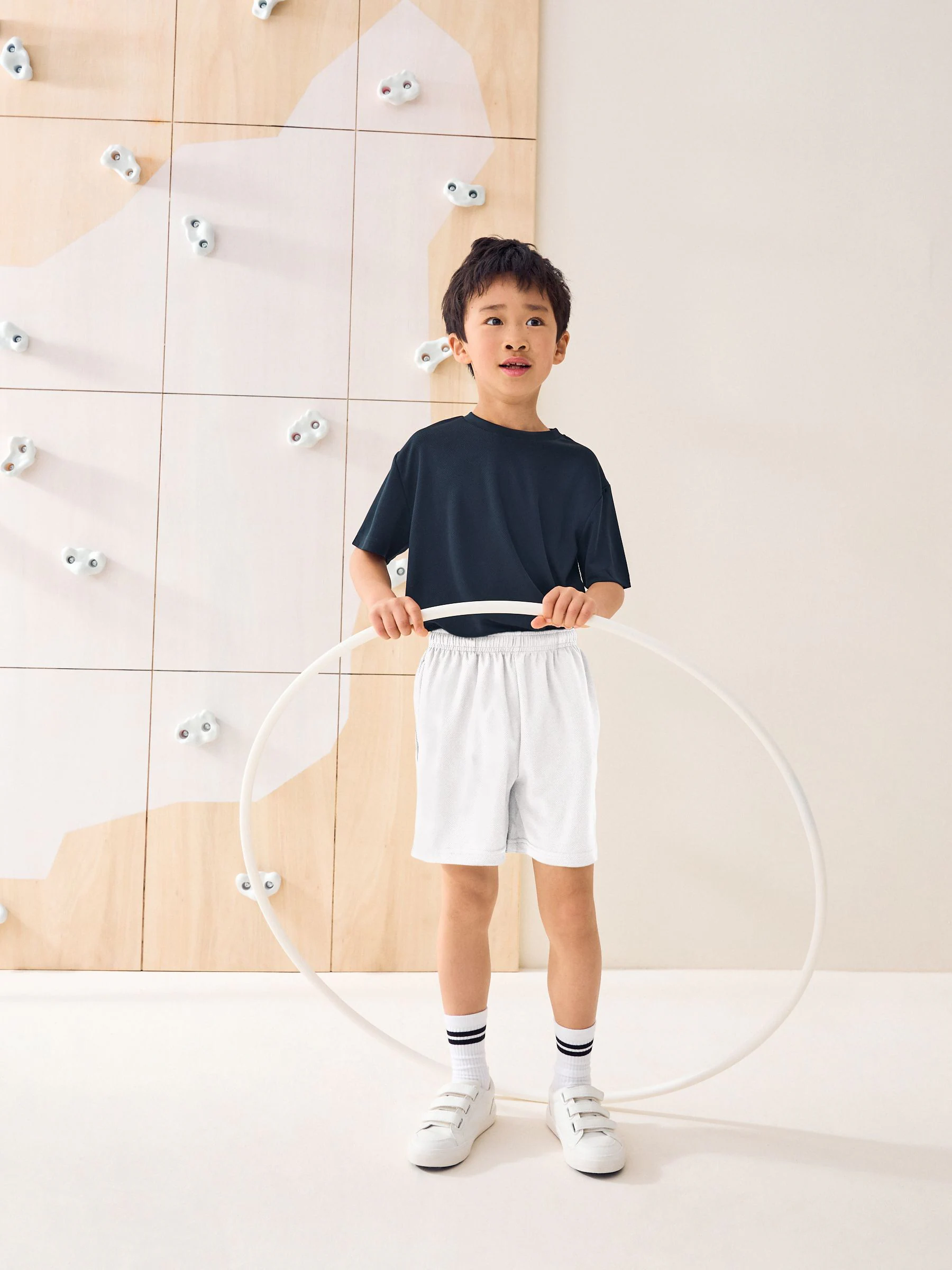 Wit - Sportshort (3-16 jr)