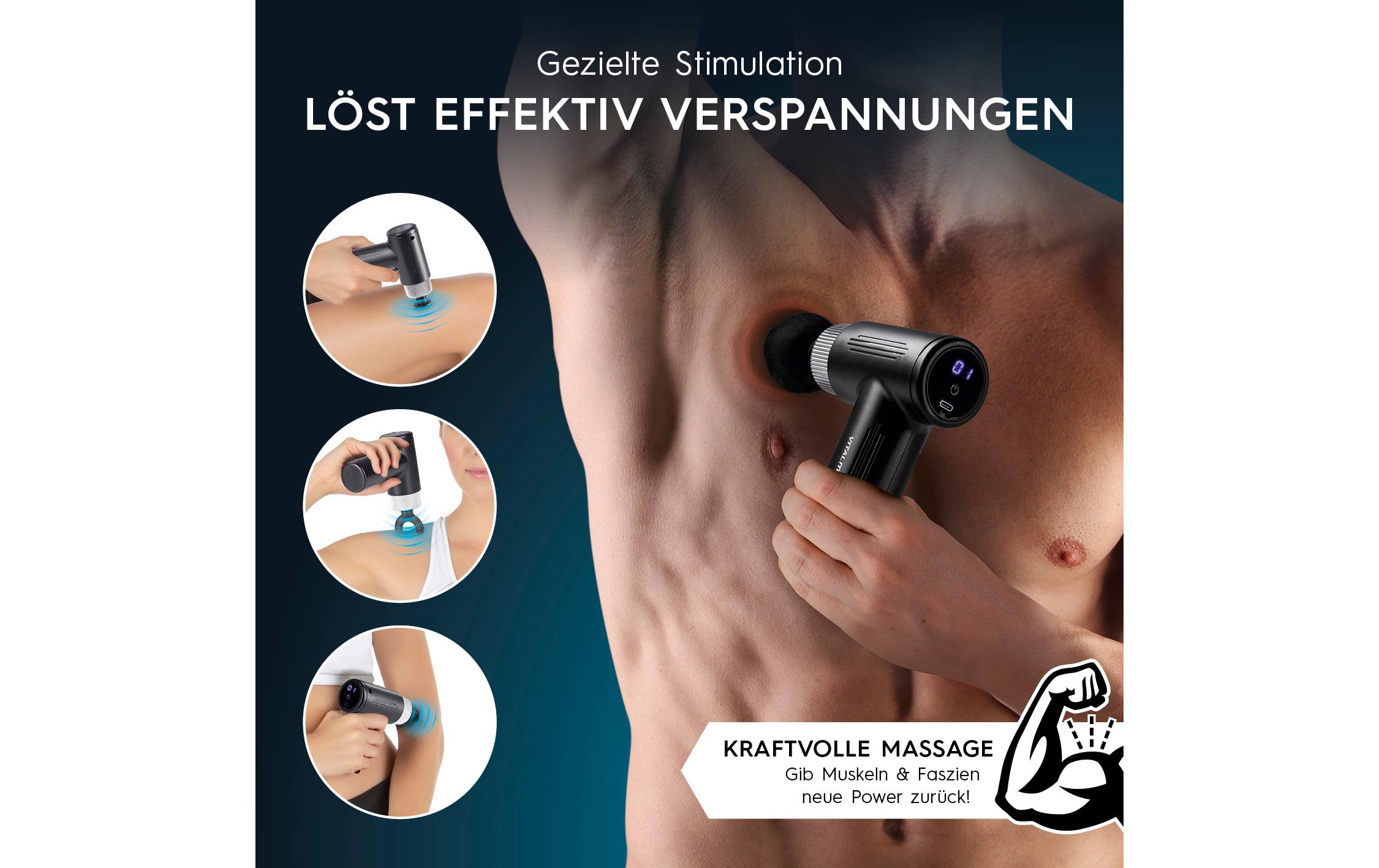 Massage Pistole Mini-Gun 5-teiligMini Massage-Gun