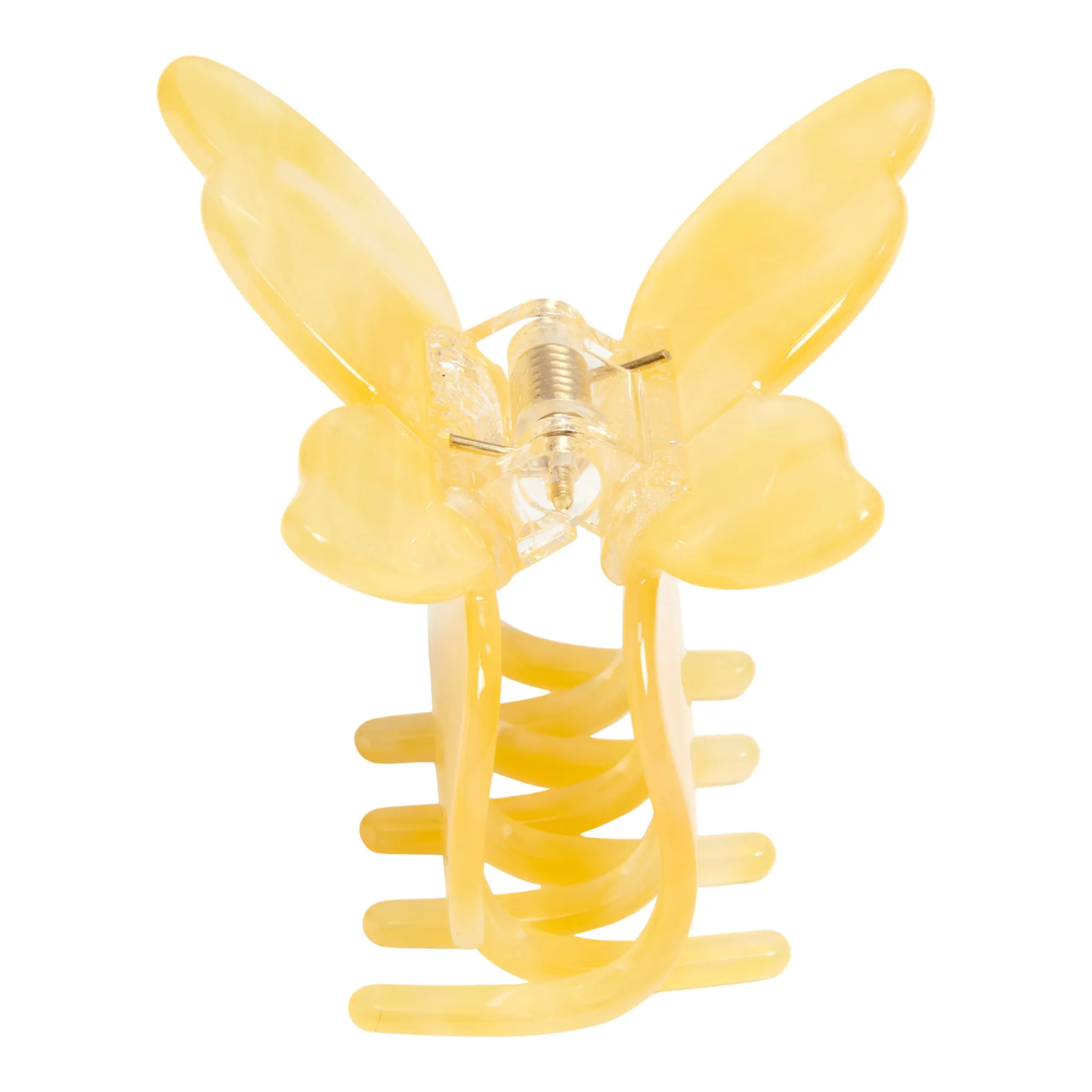 Pico  Butterfly hårklemme - Yellow MOP