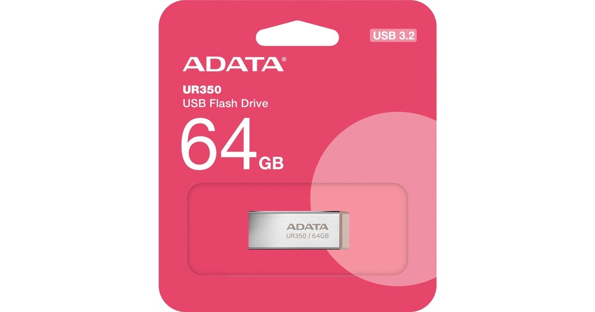 ADATAUR350 64 GB usb-stick  (nikkel/bruin, USB-A 3.2 Gen 1 (5 Gbit/s))