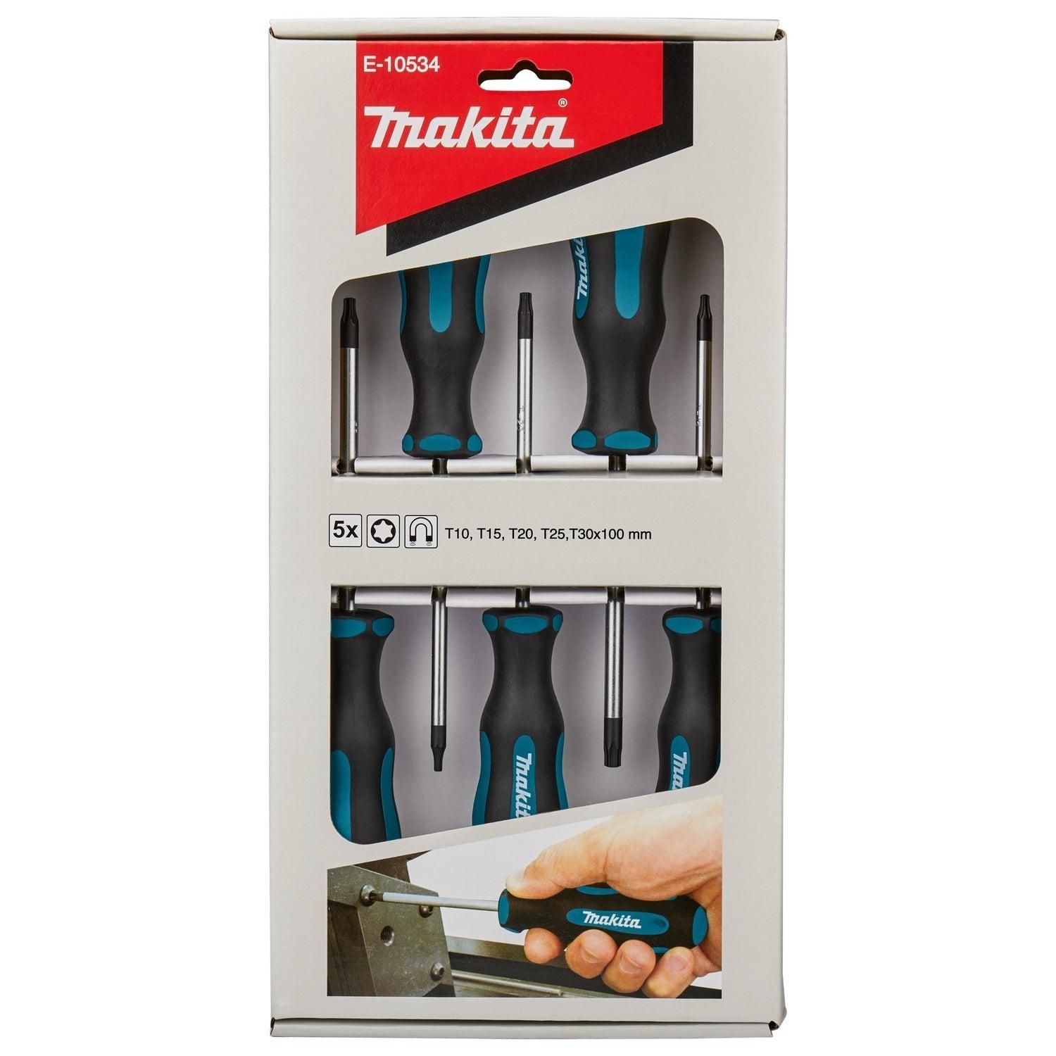 Makita E-10534 Schroevendraaierset 5-delig T10 / T15 / T20 / T25 / T30