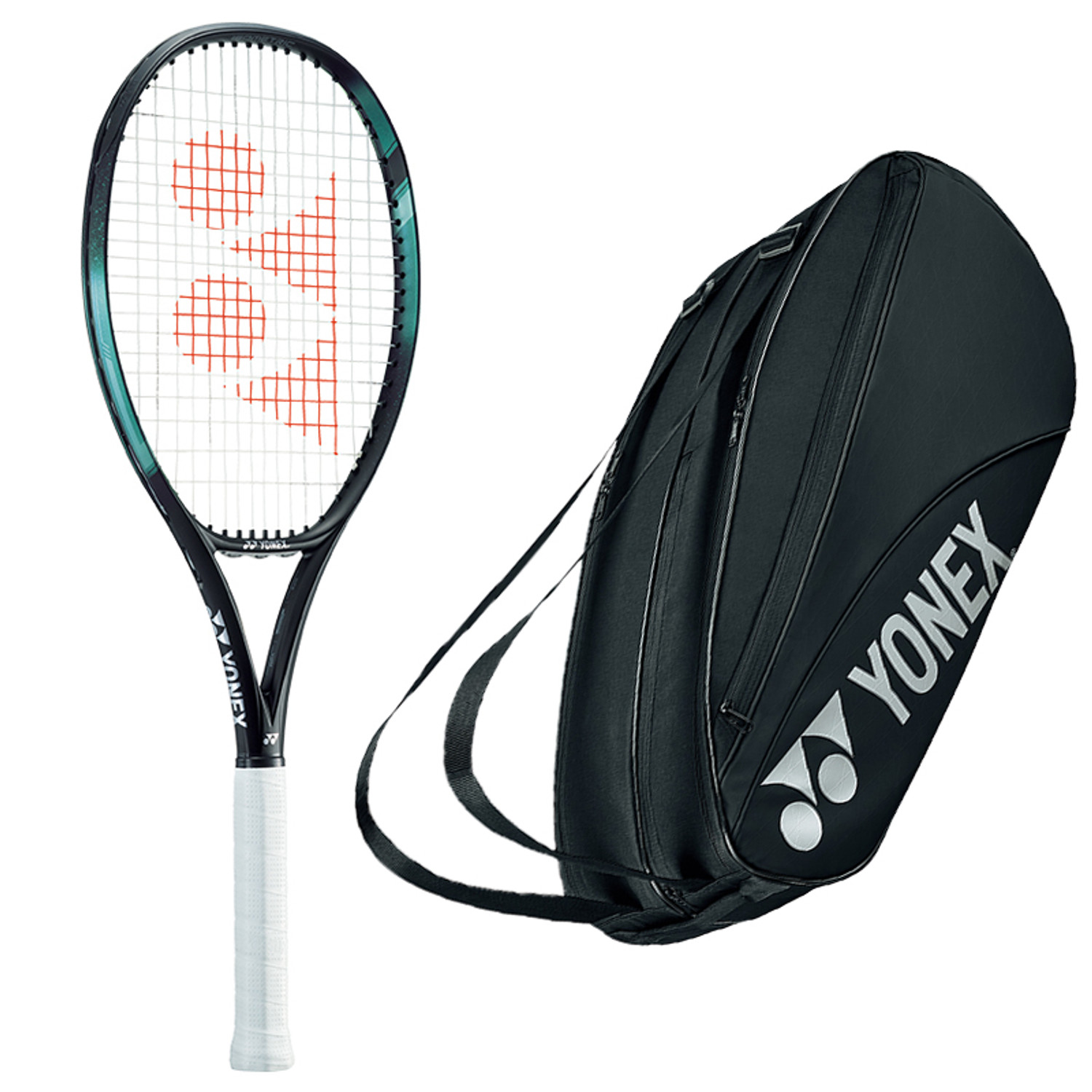 YONEX EZONE 100L 285 GR. + 6 RACKETBAG ZWART