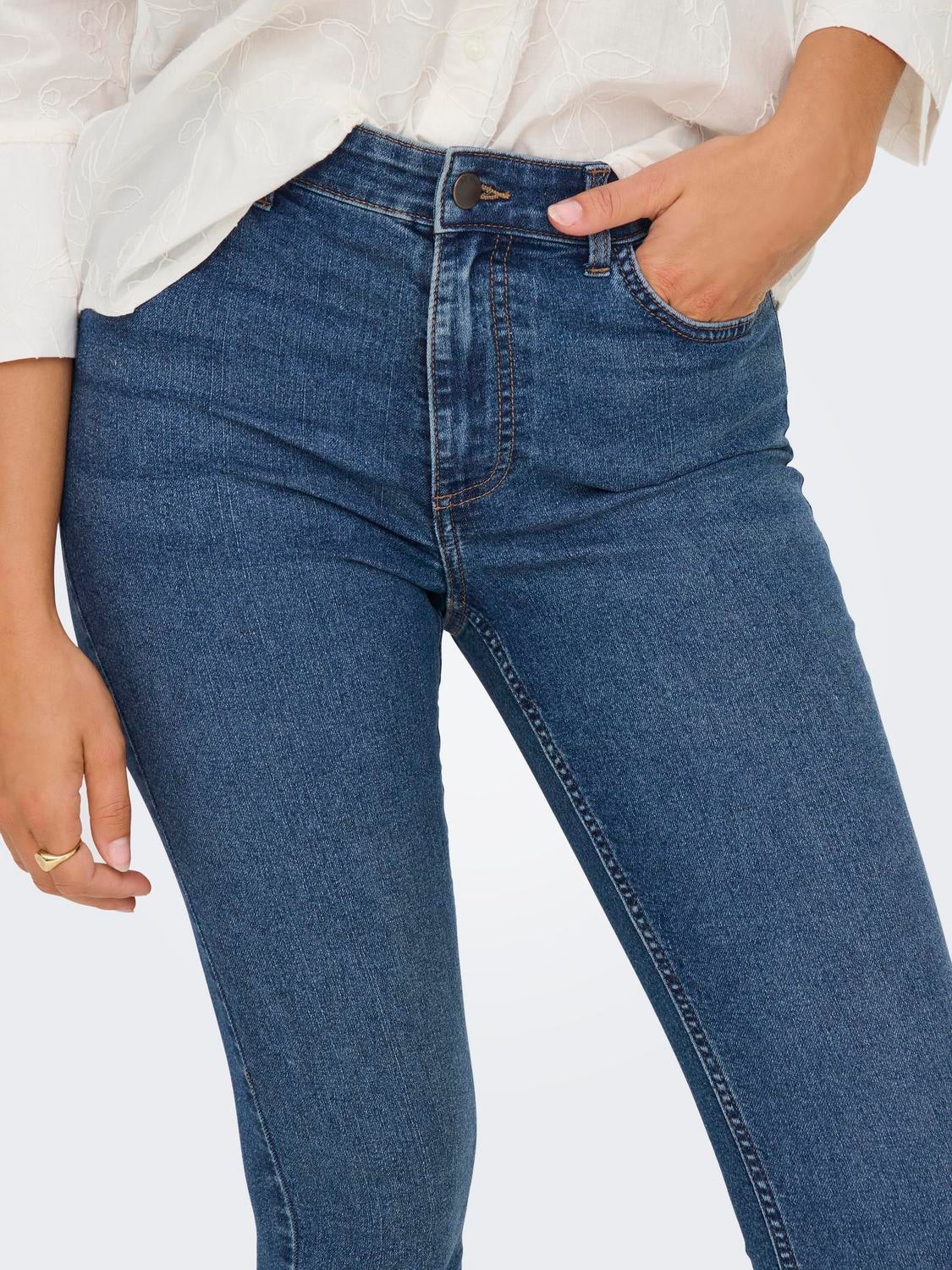 JDYMOON Hohe Taille Skinny Fit Jeans Medium Blue Denim