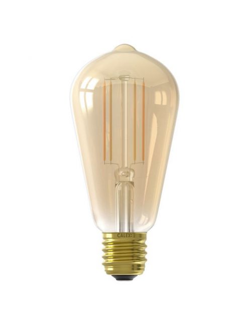 Calex Smart Led Filament Goud Rustiek E27 St64 - Lichtbron - 7 Watt