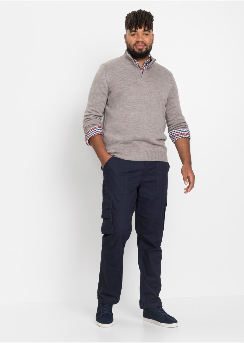 Pull col camionneur et chemise (Ens. 2 pces.)