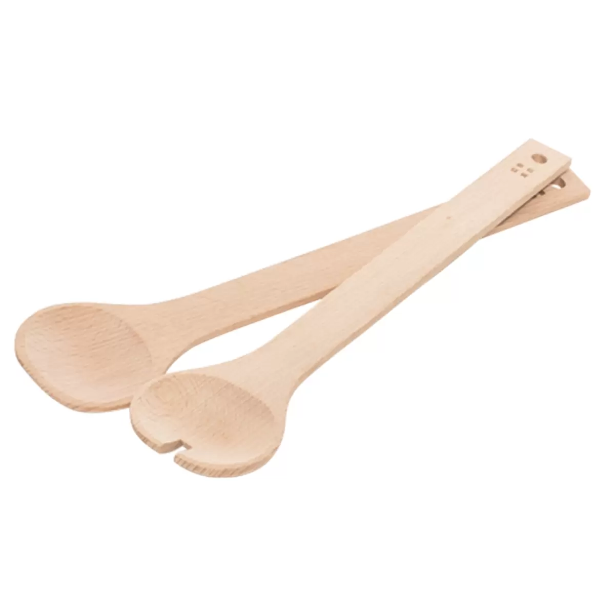 Salatbesteck 2 tlg BASIC Wooden Hellbraun