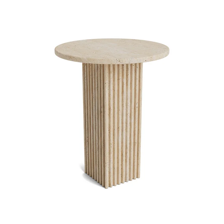 Norr11 - Soho Beistelltisch Ø 40 x H 50 cm; Travertin natur