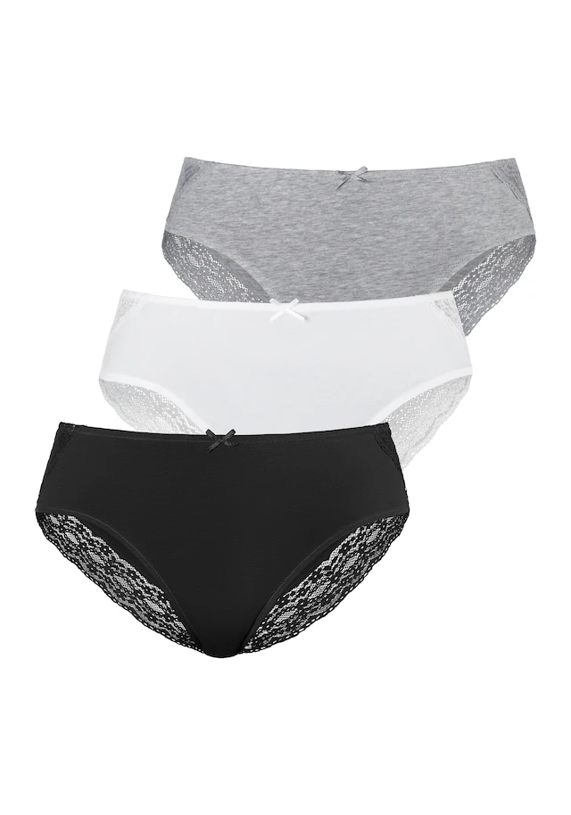Vivance Jazz-Pants Slips , aus elastischer Baumwolle mit floraler Spitze