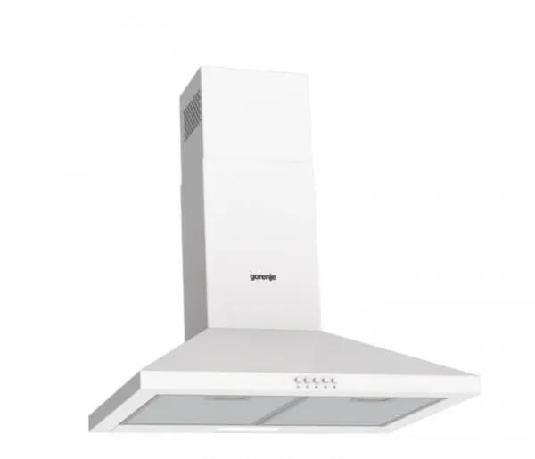 Gorenje Essential WHC629E4W - Hætte - skorsten - bredde: 60 cm - dybde: 45 cm - udtrækning og recirkulation (-) - hvid