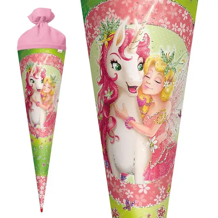Roth Schultüte Einhornglück mit Glitzer, 70 cm, rund