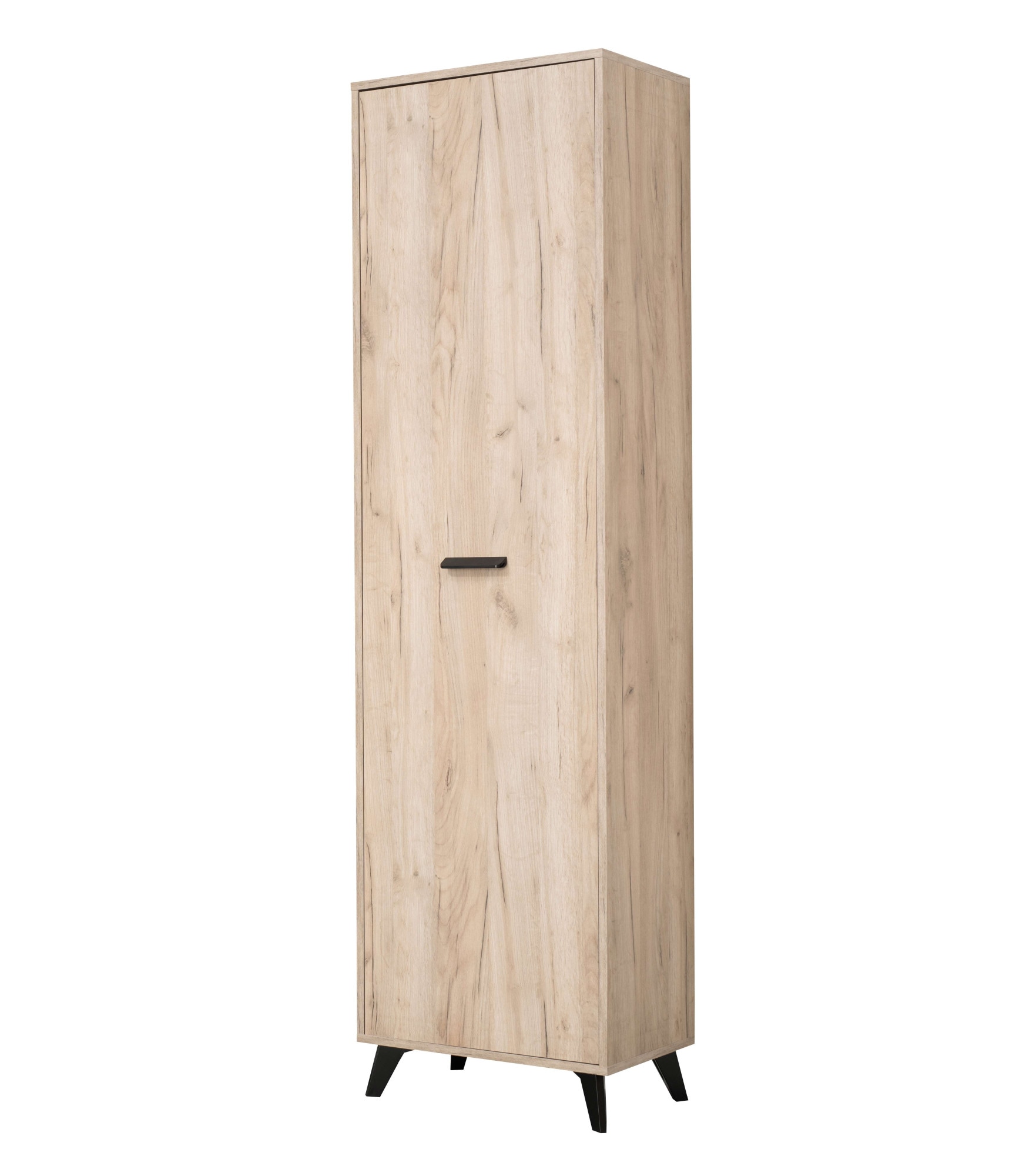 INOSIGN Garderobenschrank »Umbria, Kleiderschrank, Stauraumschrank, Flurschrank, Höhe 192 cm« in Grau Eiche, mit einer Kleiderstange, mit schwarzen Beinen