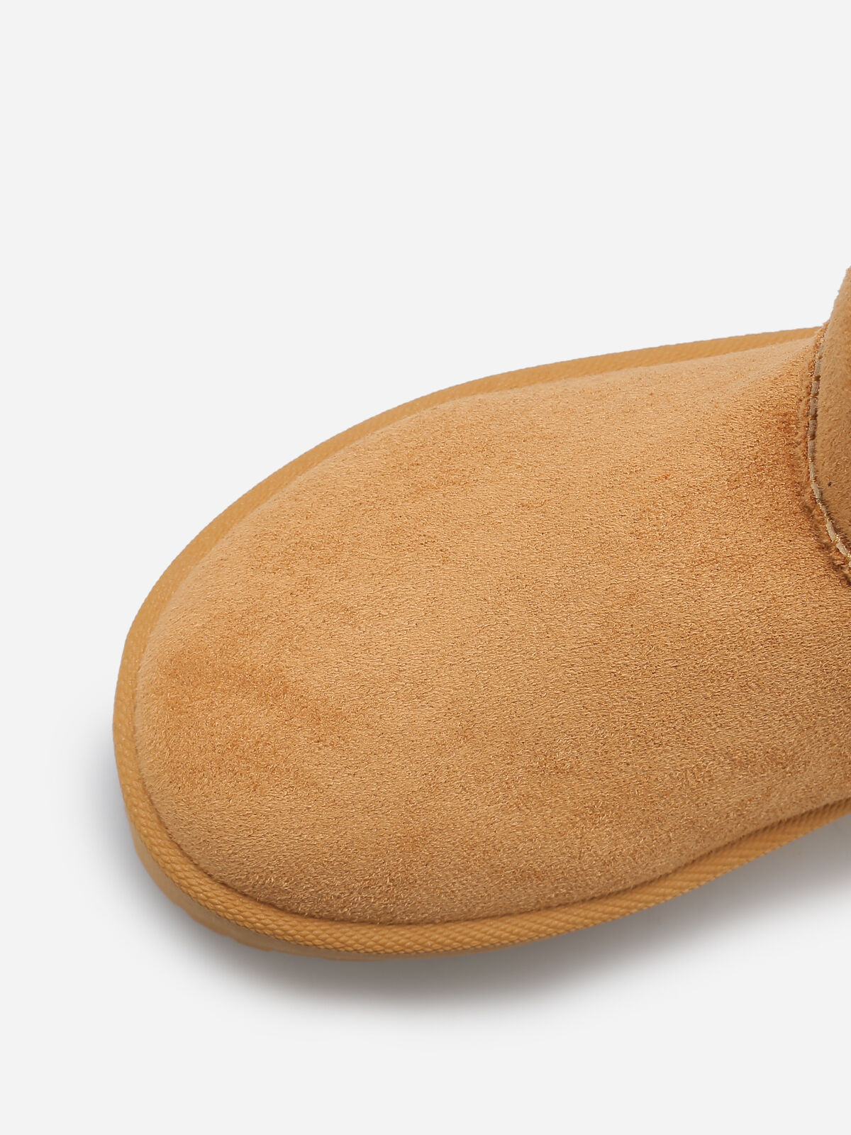 Boots en suédine fourrées à plateforme- Camel