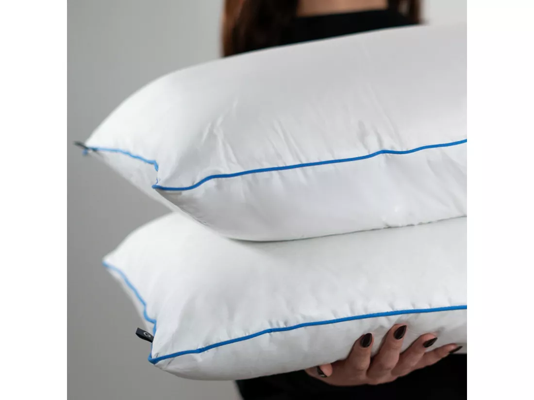 Oreiller polyester FLUFFY Lot de 2 - 50x70x5cm - Fibre Polyester - très moelleux à équilibré - Morphea