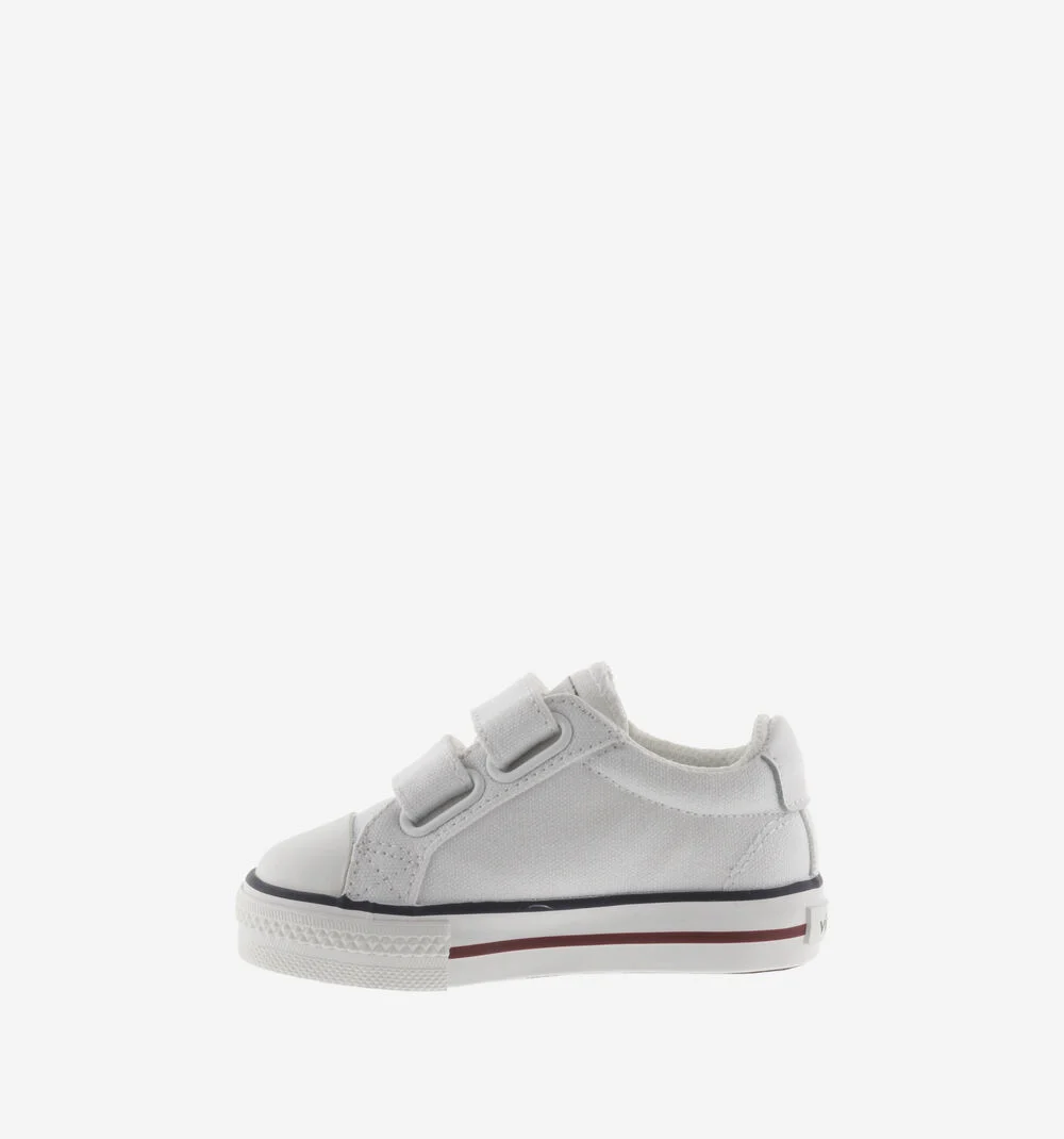 TRIBU SNEAKER TOILE Baskets sport en toile pour enfant logo BLANCO
