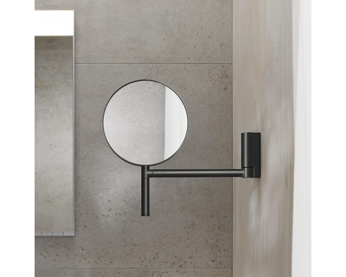 KEUCO Plan cosmeticaspiegel, mat zwart, 17649370002