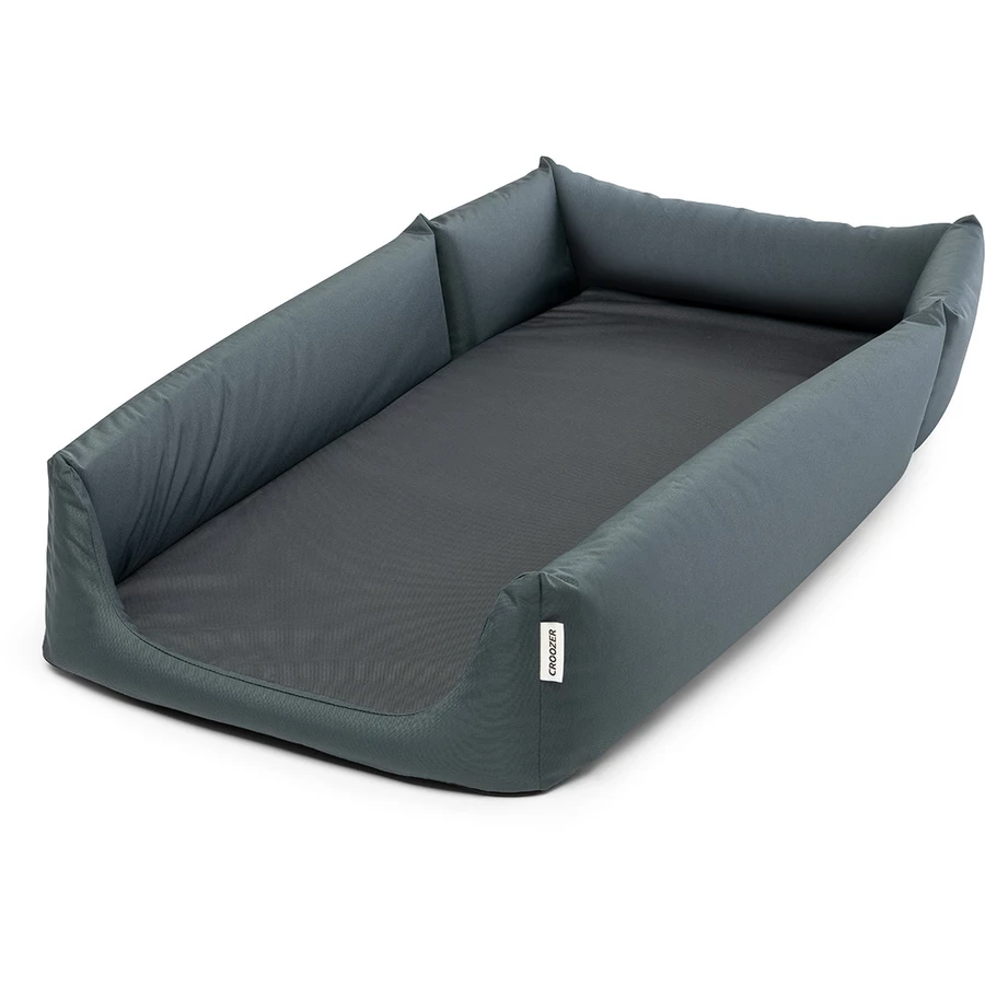 CROOZER Hundefahrradanhänger Dog Tammo Sundown yellow inklusive Hundebett Asphalt grey
