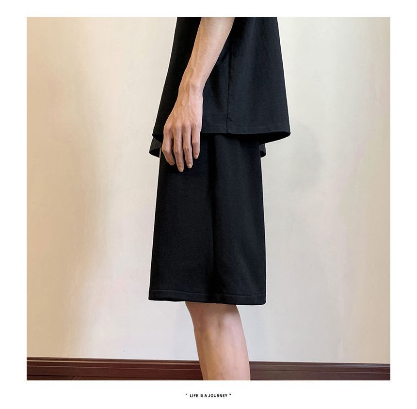 FOEV - Shorts met hoge taille en wijde pijpen