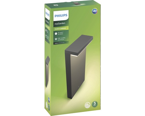 LED buiten sokkellamp 4,5W 1000 lm 2700 KH 40 cm Bustan antraciet