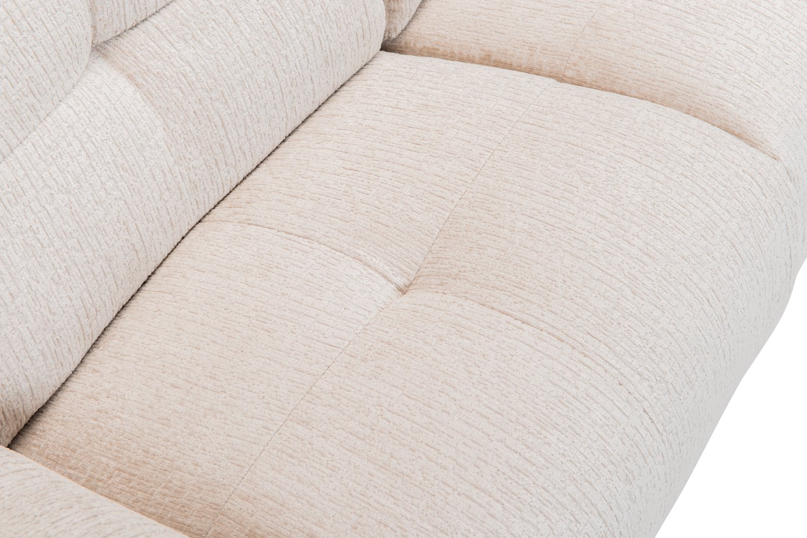 Relax 3-seter Tekstil Fusion 3540 Shell med innebygd manuell justerbar fothviler og nakkestøtte, hvitoljet vange, N9K sorte ben. Duo seteputer