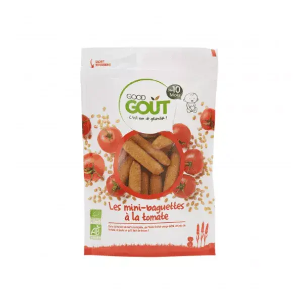 Biscoitos Mini-Baguette Good Goût com Tomate +10m Orgânicos 70g