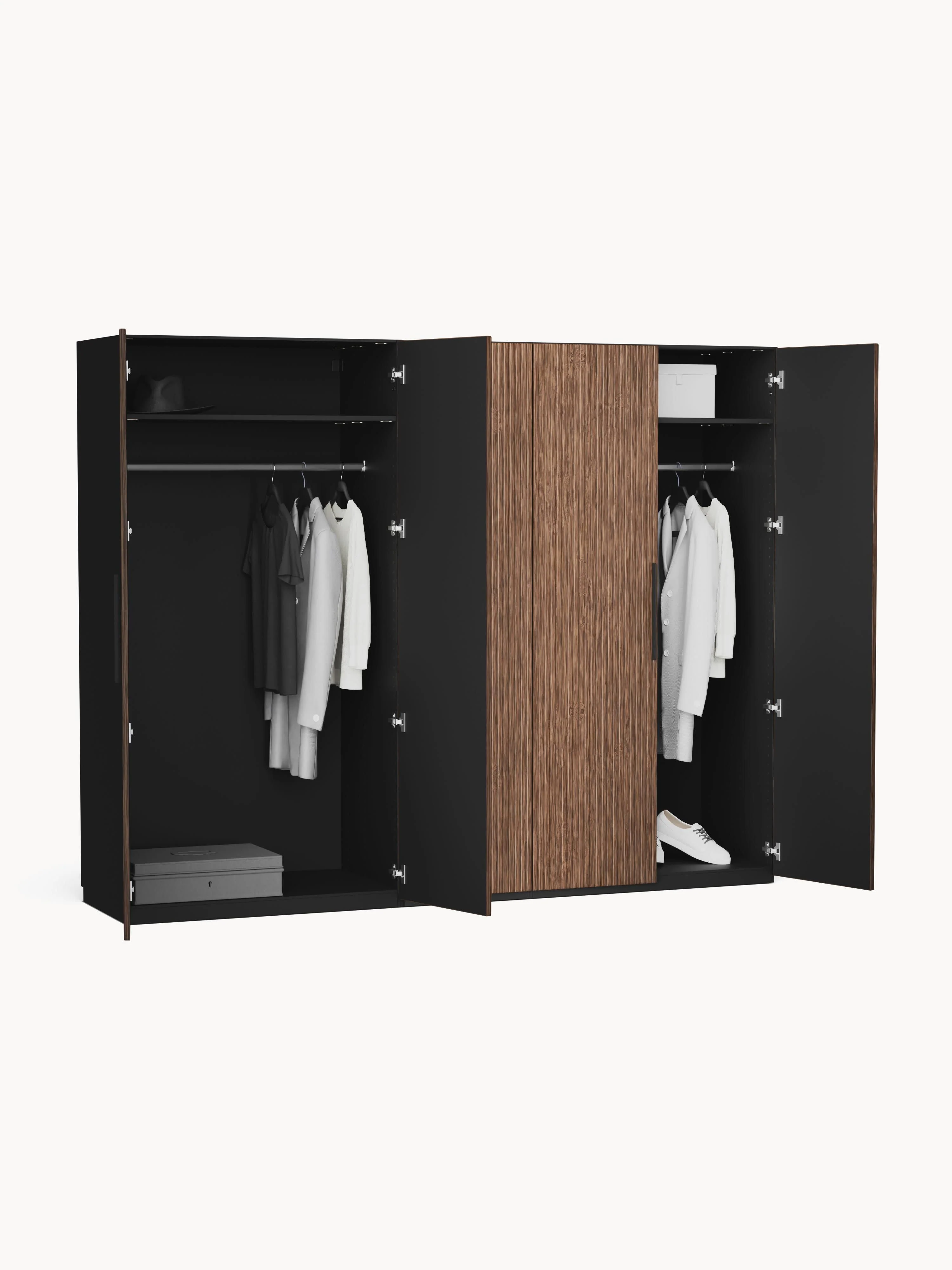 Modulaire draaideurkast Simone, 250 cm breed, diverse varianten